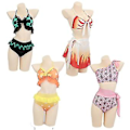Miniatyrbild 1 av 3: Demon Slayer Cosplay Kostym Bikini Strand Sommar Baddräkt Set Ty (XXL Rengoku Kyoujurou)