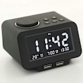 Miniatyrbillede 1 af 3: Digitalt vækkeur radio - 0-100% dæmpbar dobbelt alarm med ugedag