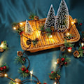 Miniatyrbilde 4 av 5: Julelys med pynt, 20 LED julekrans