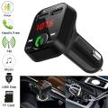 Miniatyrbillede 2 af 5: Bil FM-sender trådløs bluetooth USB-oplader aux-adapter han