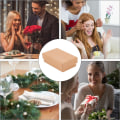 Miniatyrbilde 5 av 5: 5 stk kraftpapir brun pappeske med lokk, smykkeskrin