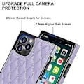 Miniatyrbild 4 av 5: iPhone 14-fodral med kedja i PU-läder Datura Diamond Lattice (Lila)