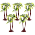 Miniatyrbillede 1 af 2: 5 stk. Plast Kokospalme Miniature Plantepotter Bonsai Håndværk Mikro Landskab DIY Dekoration