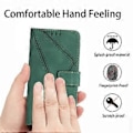 Miniatyrbillede 5 af 5: Til Motorola Moto G14 4G Læder Trykt Linje Telefon Case Anti-fald Tegnebog Stativ Cover (Style E)