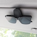 Miniatyrbillede 1 af 5: Sort Solbrilleholder i Læder til Bil, Magnetisk Solbrilleholder