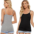 Miniatyrbilde 3 av 5: 5 stk Basic Camisole Justerbar Camisole Spaghettistropp Tanktopp for Kvinner og Jenter (stor