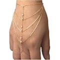 Miniatyrbillede 1 af 3: Popstjerne Kæde Tassel Krystal Armbånd Slave Finger Ring Han