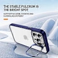 Miniatyrbillede 2 af 5: Til iPhone 14 Pro Etui Linsramme Støttefod TPU+Akryl Telefon Cover (Style C)