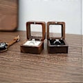 Miniatyrbild 4 av 5: Lyxig Förlovningsringask Vacker Trä Rings Förvaringslåda Smyckeshållare för Förlovning och Jubileum (Stil B)