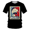 Miniatyrbillede 1 af 2: Rick Morty Billede 3D Digital Print Herre Børne T-Shirt -NMAOV(4XL T3497)