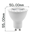 Miniatyrbild 2 av 4: LED GU10, 6500K, Dagsljus, 8W, 800lm, Energisparande, Motsvarande t