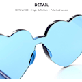 Miniatyrbilde 3 av 5: Oversized Rimless Solbriller All-in-One Hjertebriller Fargede Sol*