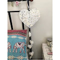 Pikkukuva 2 / 5: Rustique Shabby Chic 6x Tenture coeurs en osier Guirlande LED l