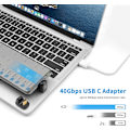 Pikkukuva 5 / 5: 2-pakkaus 40 Gbps:n USB-C-sovitin, USB-C-uros naarasjatkoliitin tukee