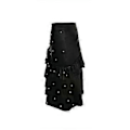 Miniatyrbillede 4 af 5: Perler PU Læder Nederdele, Bodycon Flæsekant Sort Casual Nederdele, Dametøj (XXXL)