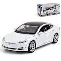 Pikkukuva 1 / 4: Tesla Model S Leluauto Valolla ja Avattavalla Ovella Musikaalinen Simulaatioajoneuvo (Valkoinen)