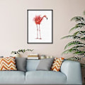 Miniatyrbillede 4 af 5: Wekity Flamingo Væghængt Kunstlærred Trykt Poster, Enkel Mode Akvarel Kunsttegning Dekoration til Hjemmet Stue Soveværelse Kontor og Børneværelse (Sæt