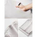Miniatyrbillede 2 af 5: Bomulds T-shirts med korte ærmer til mænd og kvinder, runde halsudskæringer, undertrøjer, diset blå S-4XL(S )