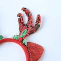 Miniatyrbillede 4 af 5: Rensdyr Pandebånd Brun Hjortehorn Hårbånd Fjer Rensdyr Pandebånd Julefest Pandebånd Hårtilbehør til Kvinder Piger Hårstyling