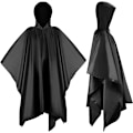 Pikkukuva 1 / 5: Musta, 140 * 200cm vedenpitävä poncho huppu, 3-in-1 sotilas monitoim