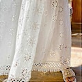 Miniatyrbillede 3 af 5: Boheme-maxinederdel med broderi og lagdeling til kvinder (A)
