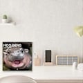 Miniatyrbild 2 av 5: Moo Deng-Hippo 2025 Kalender Tjockt Papper 12 Månader Väggkalender Liten Anteckningsbok Kalender Present för Hemmet (B)