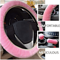 Miniatyrbild 3 av 5: Vinterrosa plysch rattmuff fluffig rattmuff