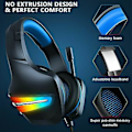 Miniatyrbild 5 av 5: Pro Gaming Headset Mikrofon 7.1 Surroundljud RGB USB Hörlurar för PS5/Xbox ONE/PC (Blå)
