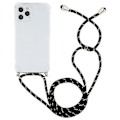 Pikkukuva 2 / 4: Neljäkulmainen TPU-kotelo narulla iPhone 15 Plus:lle (Musta Kulta)