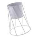 Pikkukuva 3 / 5: Nordic Stand Mehikasvi kukka väri vihreä Ruukku Minimalistinen metallinen rautamaljakko Työpöydän koristelu rekvisiitta (B Valkoinen)
