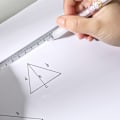 Miniatyrbillede 3 af 4: Enkel og transparent trekantet lineal, elevstil tegning en