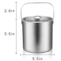 Miniatyrbillede 2 af 3: Isspand Champagne Spand Isbit Vin Flaske Dobbelt Væg S