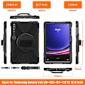 Pikkukuva 2 / 5: TPU + PC -tablettikuori Samsung Galaxy Tab S9+ / S8+ -malleille