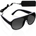 Miniatyrbillede 4 af 4: Lysende Solbriller Aviator Hvid EL Wire Neon LED Blinkende Glas