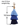 Miniatyrbild 2 av 3: Färgglad Tassel Väska Charm Nyckelring - Boho Handgjord Tassel Söt Ke