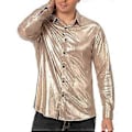 Pikkukuva 5 / 5: Miesten disco-paidat, kiiltävä pitkähihainen paita (3XL samppanja)