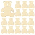 Miniatyrbilde 1 av 4: 40 stk Tre DIY Chip Skiver Ubehandlet Tre Bjørn Formet Design Chip Pynt Ornament for Dekor