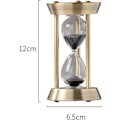 Miniatyrbillede 5 af 5: Metal Messing Timeglas Sandur Timere 10 Minutter, Glas Sandglas