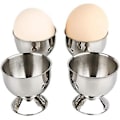 Miniatyrbilde 1 av 5: 4 Eggkoppsett i Rustfritt Stål, Eggstativ, Eggkopp, Andeeggkopp, Kylling