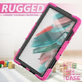 Pikkukuva 5 / 5: Tabletin suojakuori Samsung Galaxy Tab A8 10.5 2021 X200 / X205 (Musta  Ruusunpunainen)