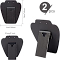 Miniatyrbild 3 av 5: 2-pack svart sammets smyckeshalsband örhänge display stativ, 8,3\" höjd 3D modell smyckesdisplay stativ