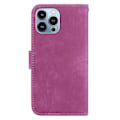 Miniatyrbilde 3 av 5: Embosset Lærveske For iPhone 15 Pro Max (Rose Red)