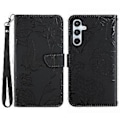 Miniatyrbillede 1 af 5: For Samsung Galaxy F34 5G/M34 5G PU Læder Trykt Etui Tegnebog Stativ Telefon Cover med Håndledsrem (Stil A)