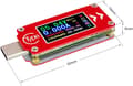 Miniatyrbillede 4 af 4: Type-C Farve LCD USB Voltmeter Amperemeter Spændingsmåler Strømmåler