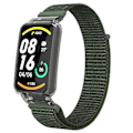 Pikkukuva 1 / 5: PC-kotelo + Nylon-lenkkiremmi Xiaomi Mi Band 7 Pro:lle (armeijan vihreä)