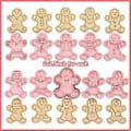 Miniatyrbilde 2 av 5: 10 stk Mini Pepperkake Mann Kakeformer, 3D Høyde Juledesign Kake Stempler, Mini Morsomme Pepperkake Former, Julepynt Kakeformer