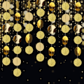 Pikkukuva 1 / 5: Glitter Paper Garland Pieni Pyöreä Juhla Dekoraatio Banneri 16 Mete
