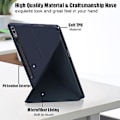 Pikkukuva 5 / 5: Monipuolinen taittuva nahkainen tabletikotelo Samsung Galaxy Tab S9:lle (Tummansininen)