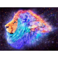 Miniatyrbillede 1 af 5: 30 x 40 cm, farverig løve Diamond Painting Broderie Diamant Peint