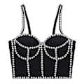 Miniatyrbillede 1 af 5: Kvinders Push-Up BH Bier Crop Top til Kvinder Korset Tank Vest (40C)